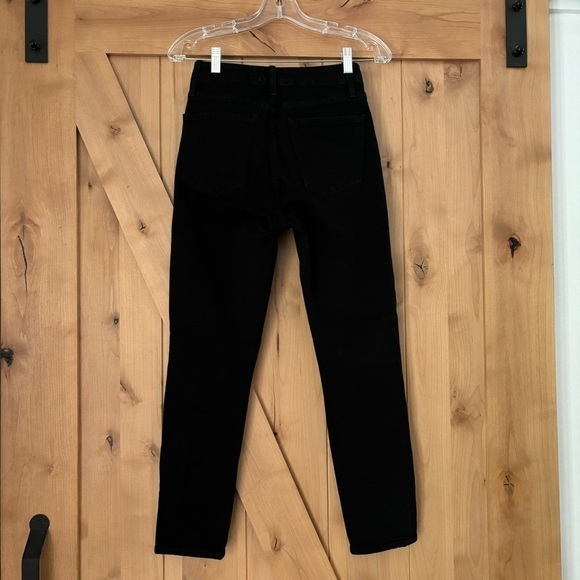 AGOLDE Exposed Zipper High Rise Jeans Black Size 24 - Picture 3 of 7